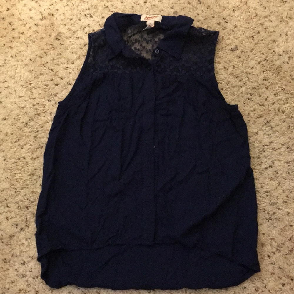 Arizona Jean Co navy blue button up